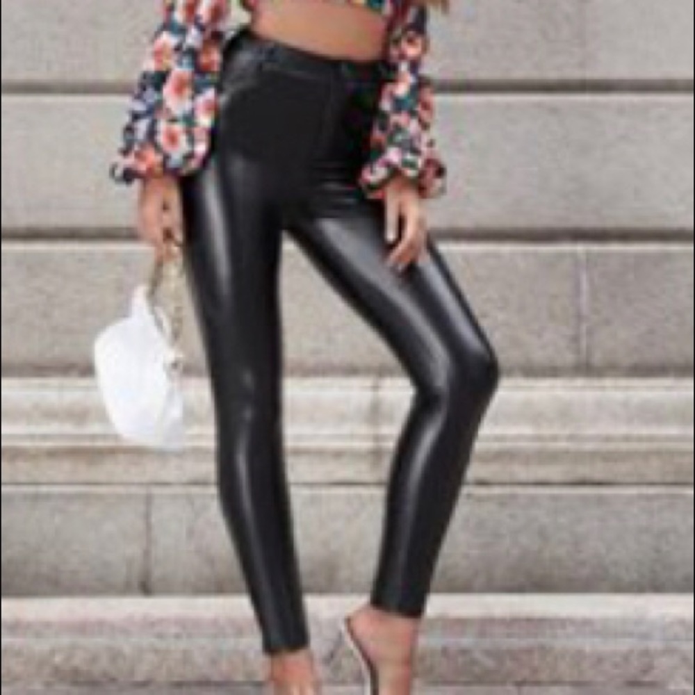 Leather jeans